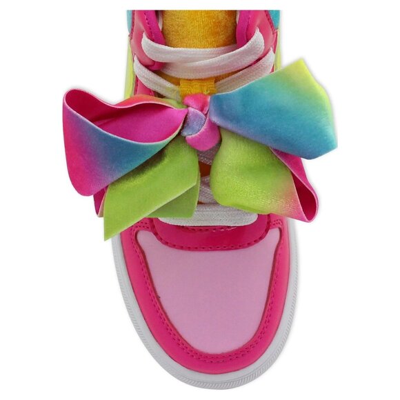 New Nickelodeon JoJo Siwa Kids Size 7 Sneakers Hightop Bow Detail Bright Colors - Picture 4 of 8